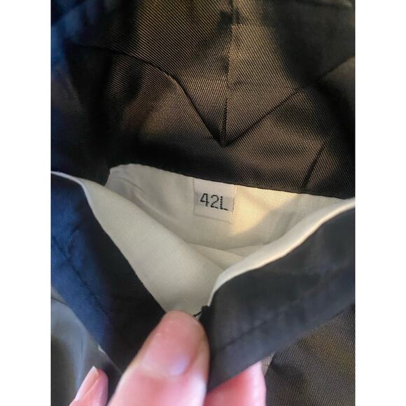 Blazer Mens Size 42L 100% Pure Camel Hair Black Today's Man Sports Coat 2 Button - Picture 9 of 15